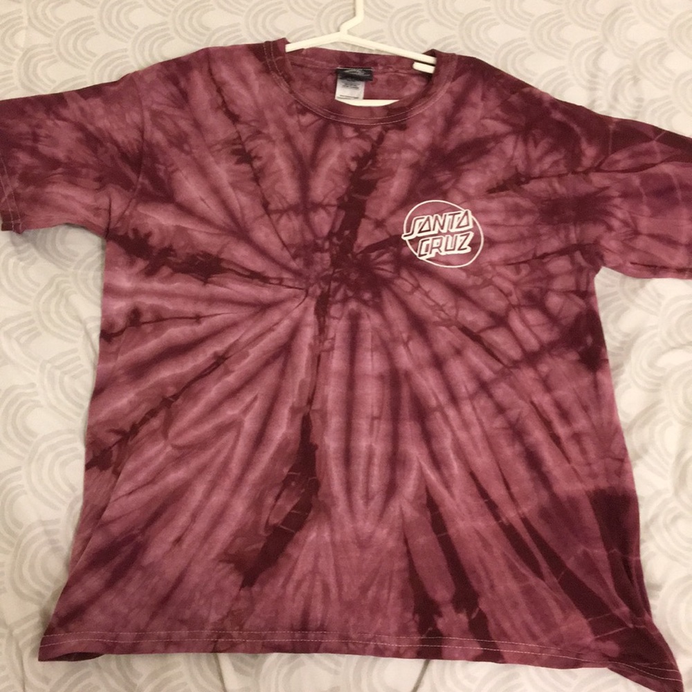 Maroon Tie Dye Santa Cruz Tee